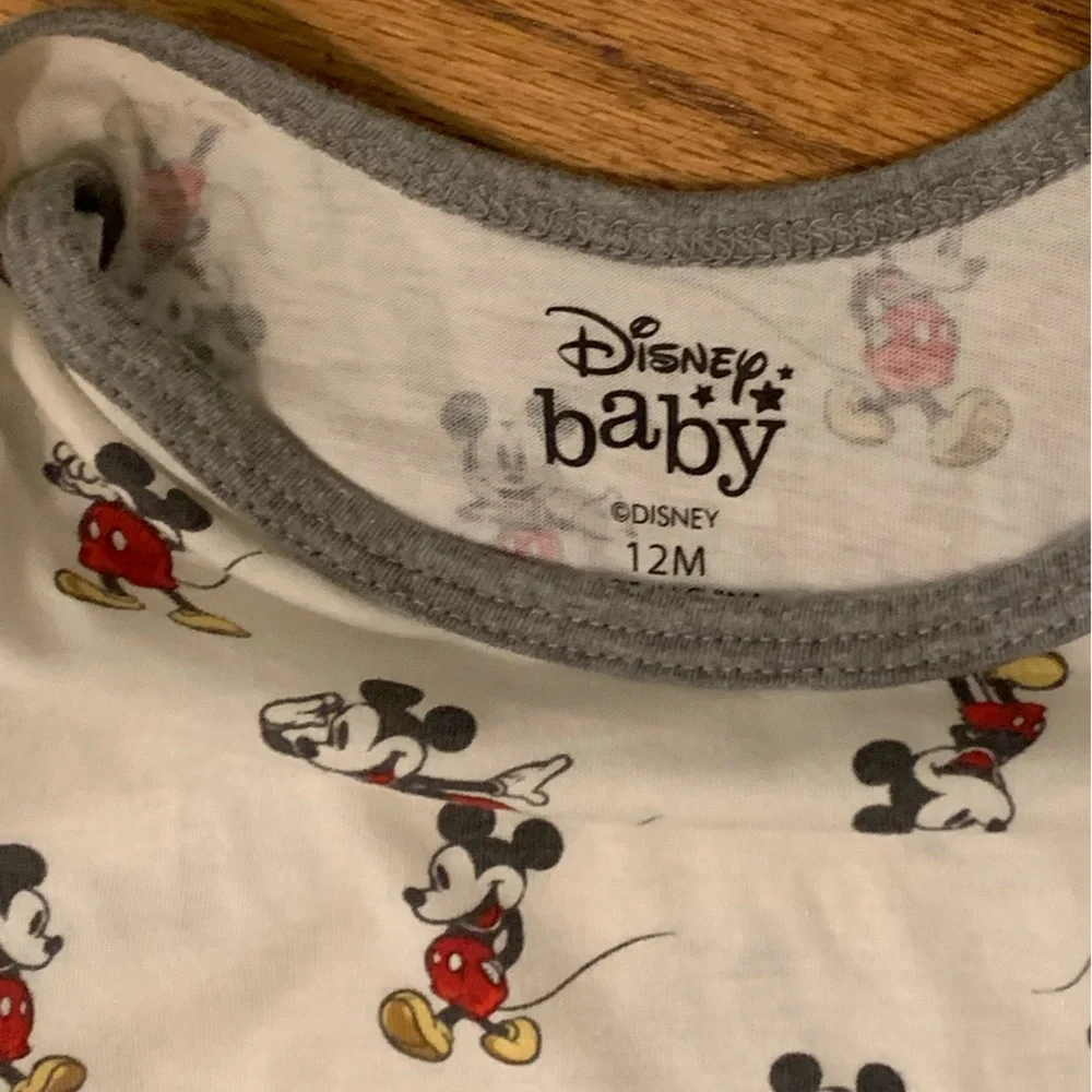Disney 12 Mth Baby Mickey Mouse Onesie Lot 3 NEW ONE-piece bodysuits Infant - Picture 7 of 7